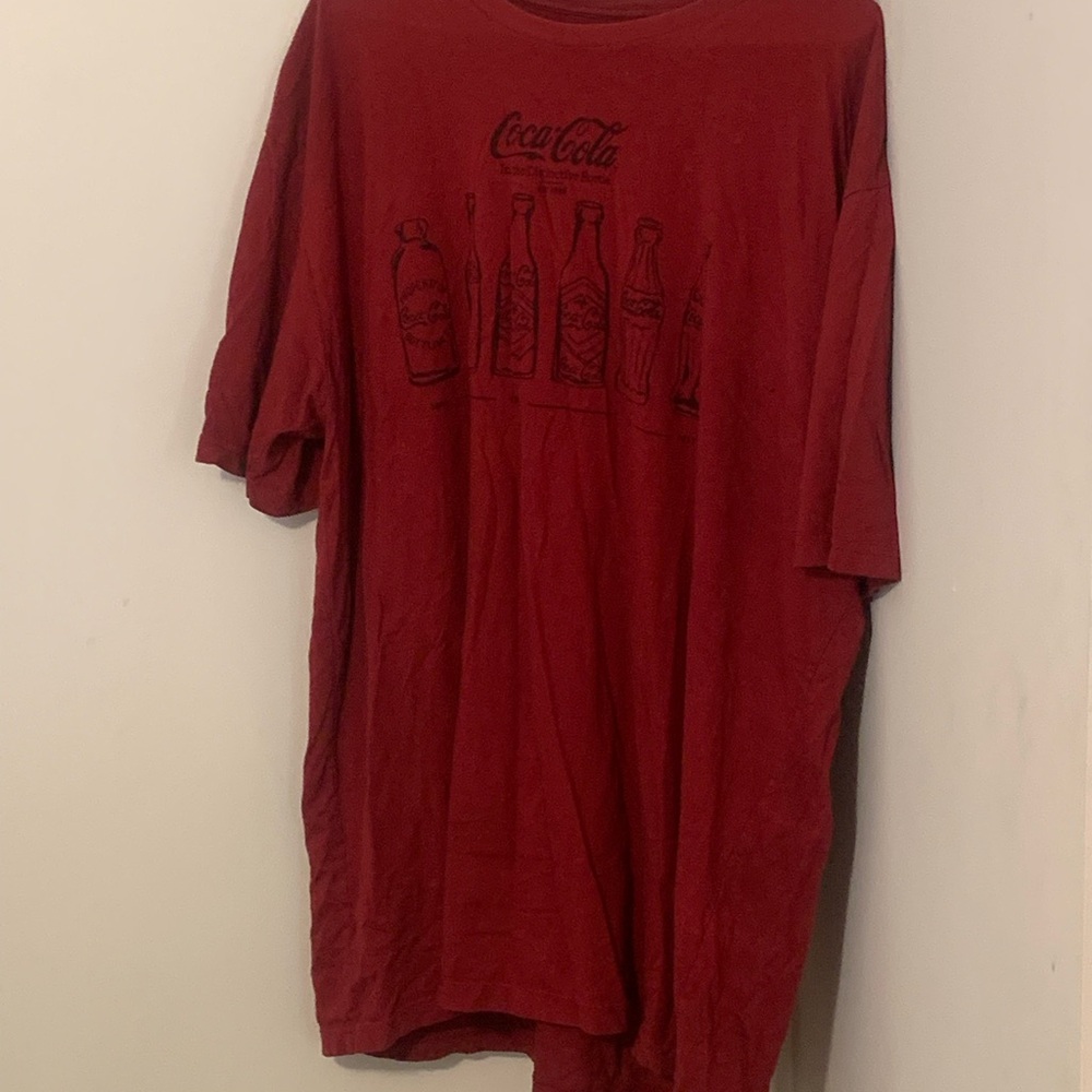 Coca Cola Red Decades In the Distinctive Bottles Mens Shirt